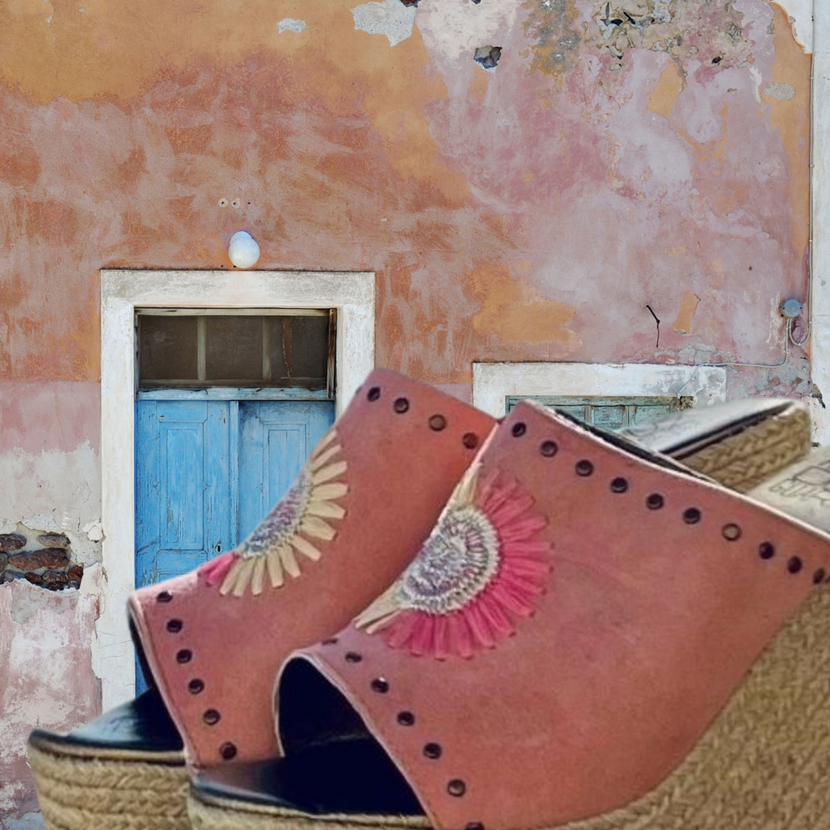 Sandalia "Rosa en Sa Cova"  Pink