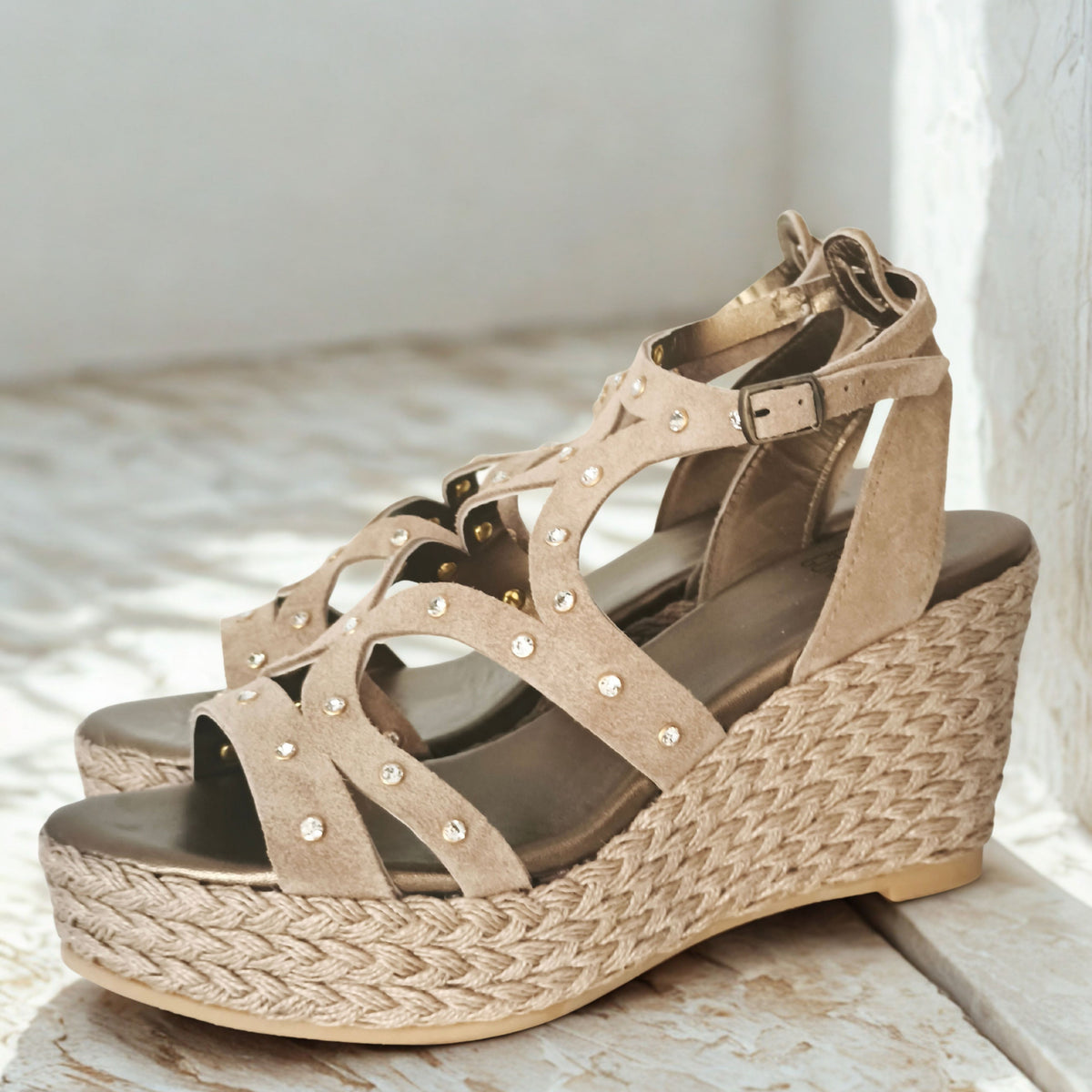Sandalia "Mirta en Milos" Beige
